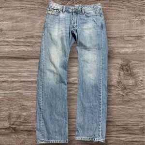 DIESEL VIKER BUTTON FLY MED WASH DISTRESSED STRAIGHT  LEG JEANS Sz 34x32